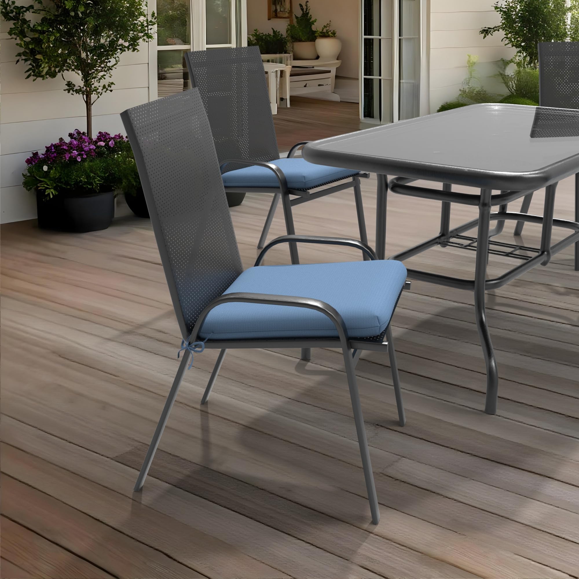 Covers & All Cover Rite Square Dining Chair Cushion, 600 Denier High-Density 3" Foam Outdoor Chair Cushion, Water Resistant, UV Fade Resistant for Outdoor Furniture and Patio Dining 18 x 18 x 3 Inch - Image 7