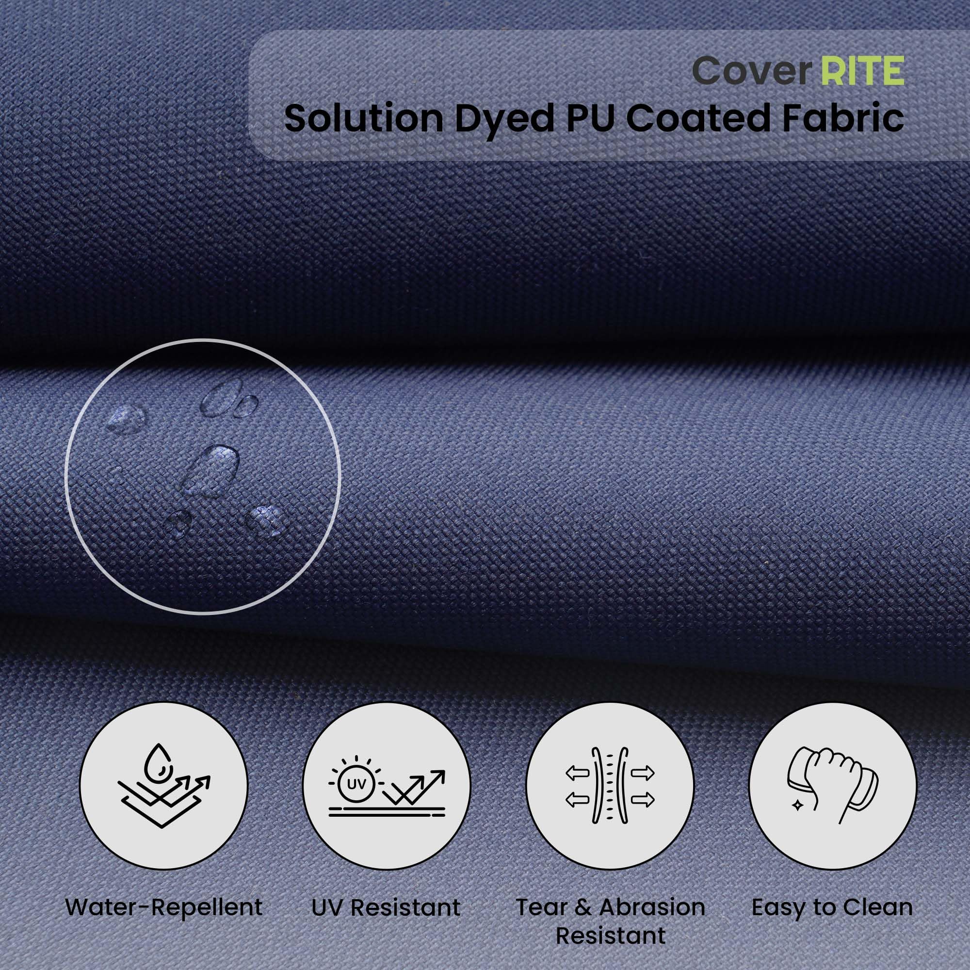 Covers & All Cover Rite Square Dining Chair Cushion, 600 Denier High-Density 3" Foam Outdoor Chair Cushions, Water Resistant and UV Fade Resistant for Outdoor Furniture and Patio Dining (Set of 6) - Image 4