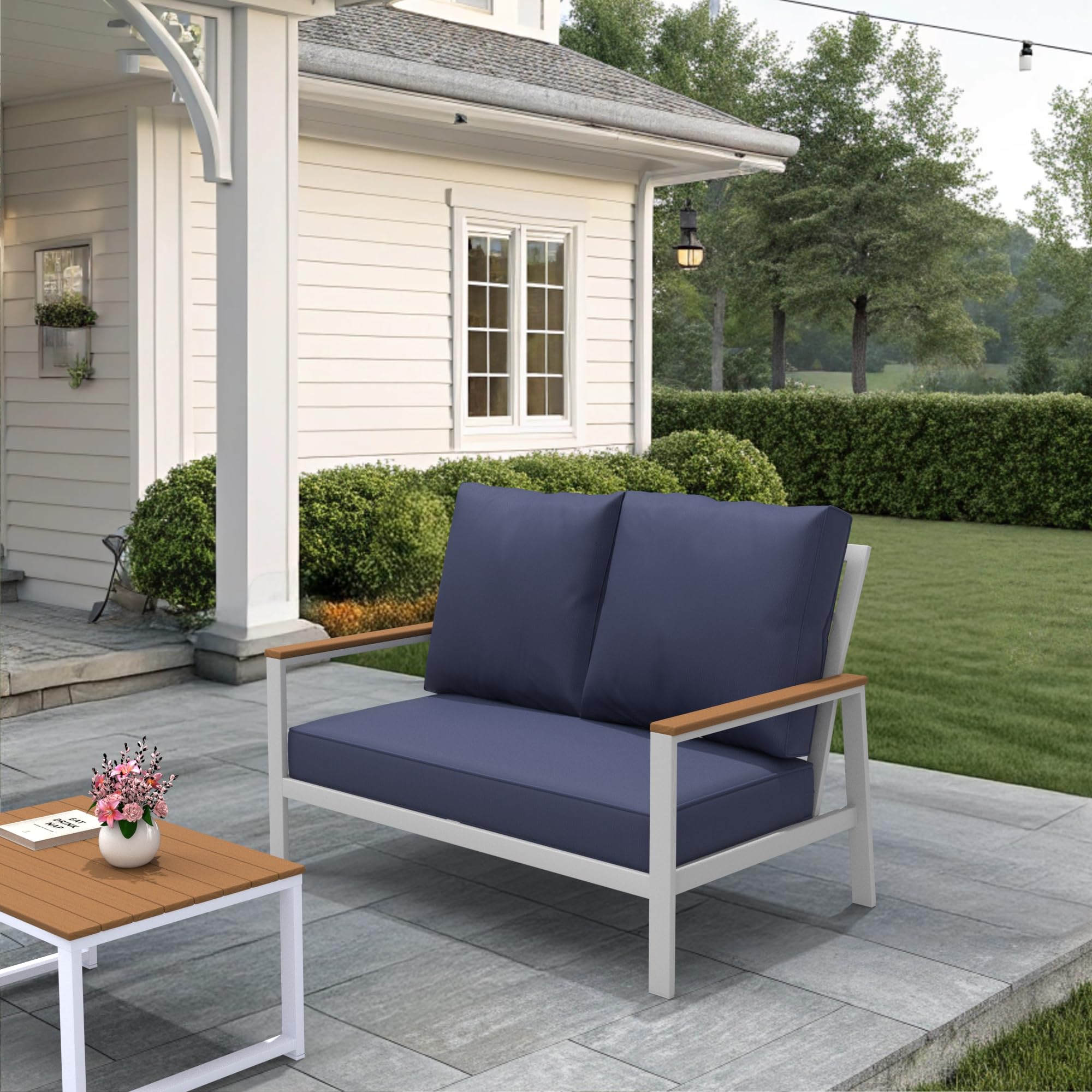 Covers & All CoverRite Loveseat Sofa Cushion, 600 Denier, Foam Seat and Poly Fill Back, Tear, Abrasion and Fade Resistant for Outdoor Loveseat Sofa - Image 5
