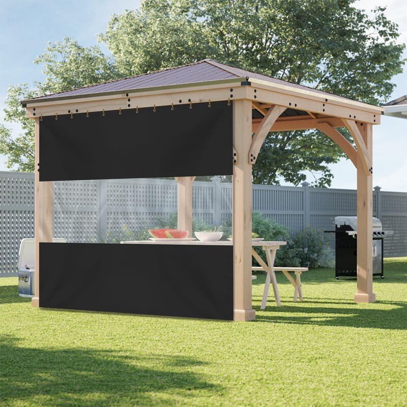 Covers & All Custom Outdoor Curtains for Patio Waterproof, 18 oz PVC Polyester Tear and UV Resistant Clear Panel Curtain Featuring Rust-Free Grommets, Ideal for Patios, and Pergola - Image 3