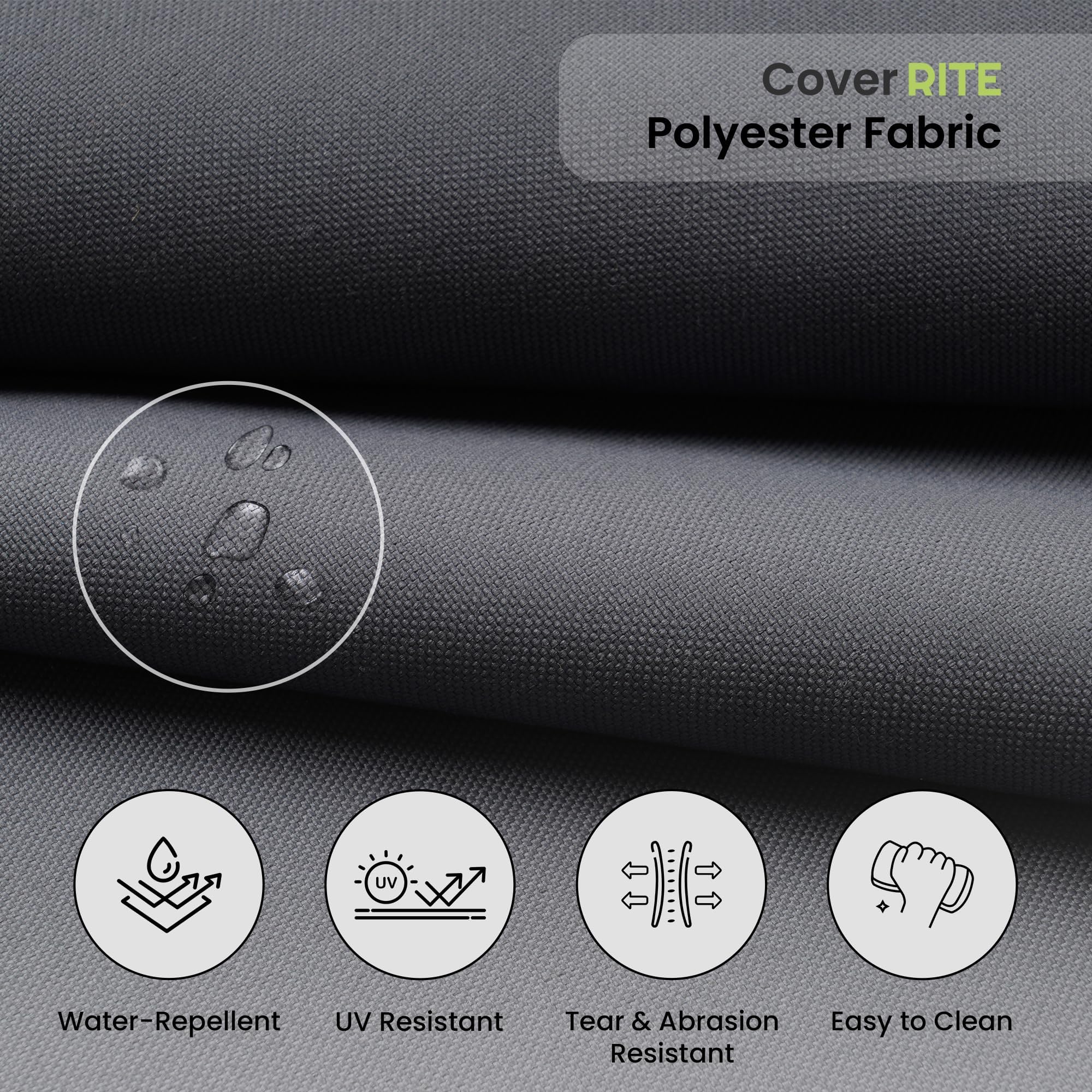 Covers & All Outdoor Deep Seat Cushion for Patio Furniture, 25 x 25.5 x 5 Inch High-Density Foam Patio Chair Cushion with Water-Repellent & UV-Resistant, Tear-Resistant Seat & Back Cushion Set of 1 - Image 3