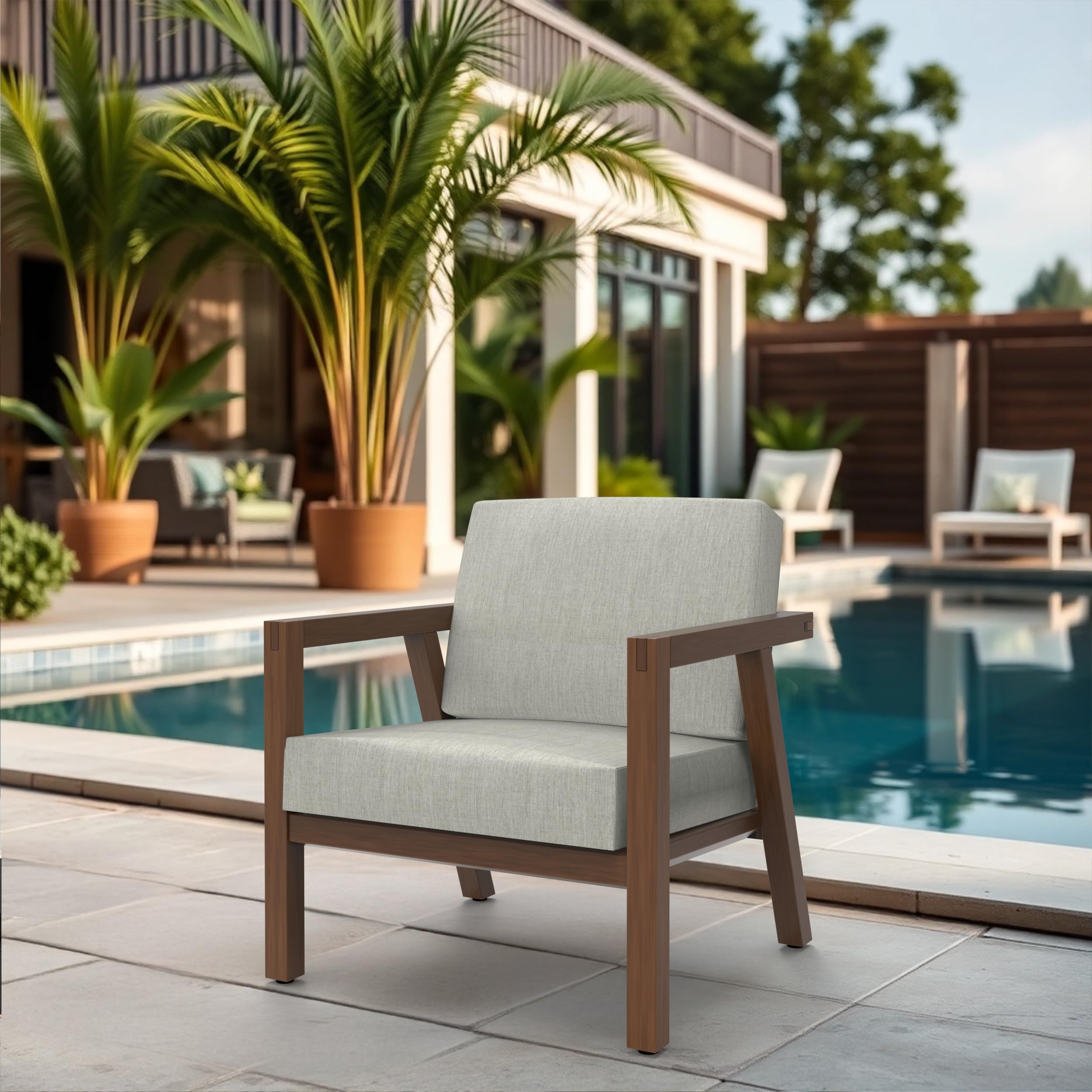 Covers & All Sunbrella Outdoor Deep Seat Cushion Set, 28.5 x 28.5 Deep Seat & Back Cushions, 5" Thick Foam Patio Cushions with Water-Repllent & UV Fade Resistant Covers, Patio Furniture Chair Cushions - Image 5