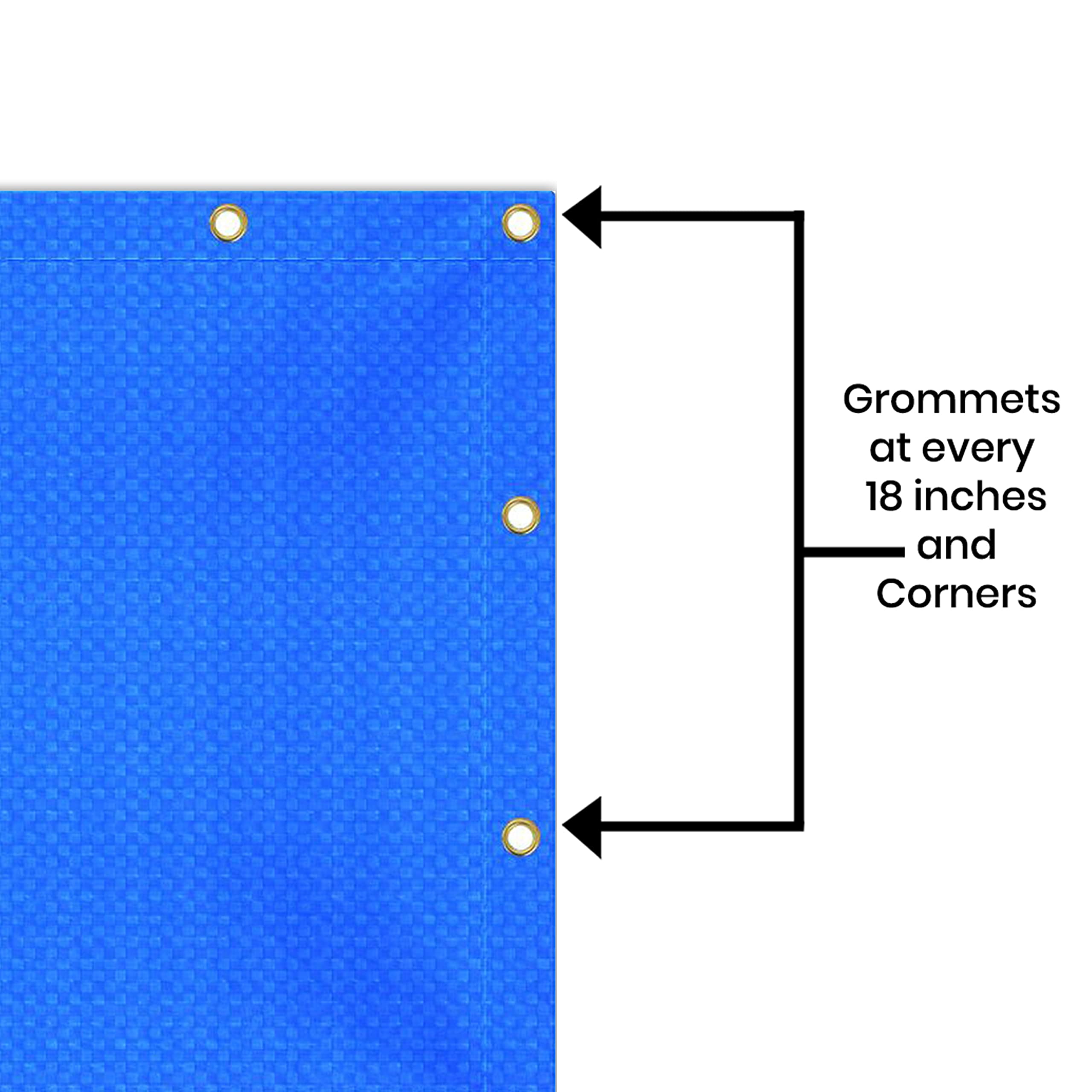 Insulated Tarps in Multiple Sizes Waterproof Tarpaulin - 100% Weather Resistant Industrial Tarps - Perfect for Commercial & Industrial Use (8' x 8') - Image 3